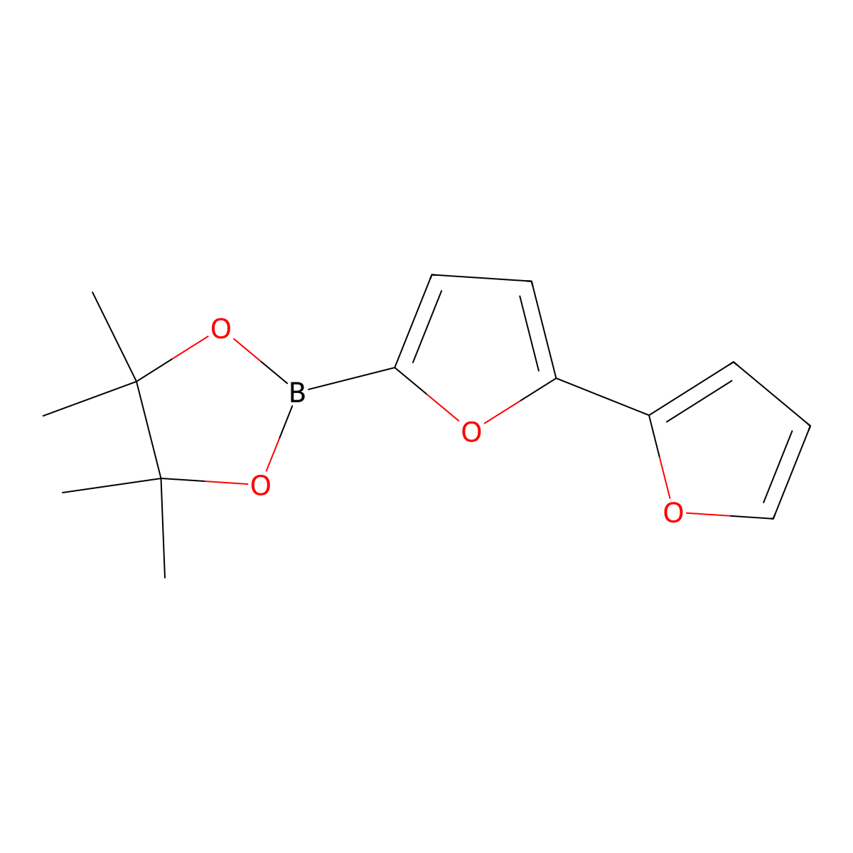 5-(2-Furyl)furan-2-boronic acid pinacol ester molecular structure, CAS 1620697-27-9
