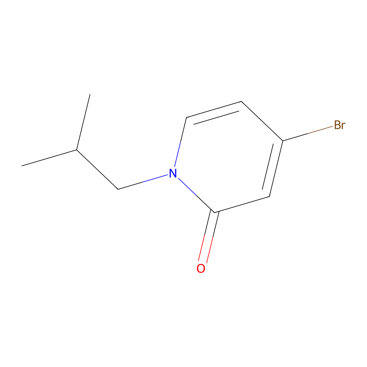 4-Bromo-1-isobutylpyridin-2(1H)-one molecular structure, CAS 1620698-93-2