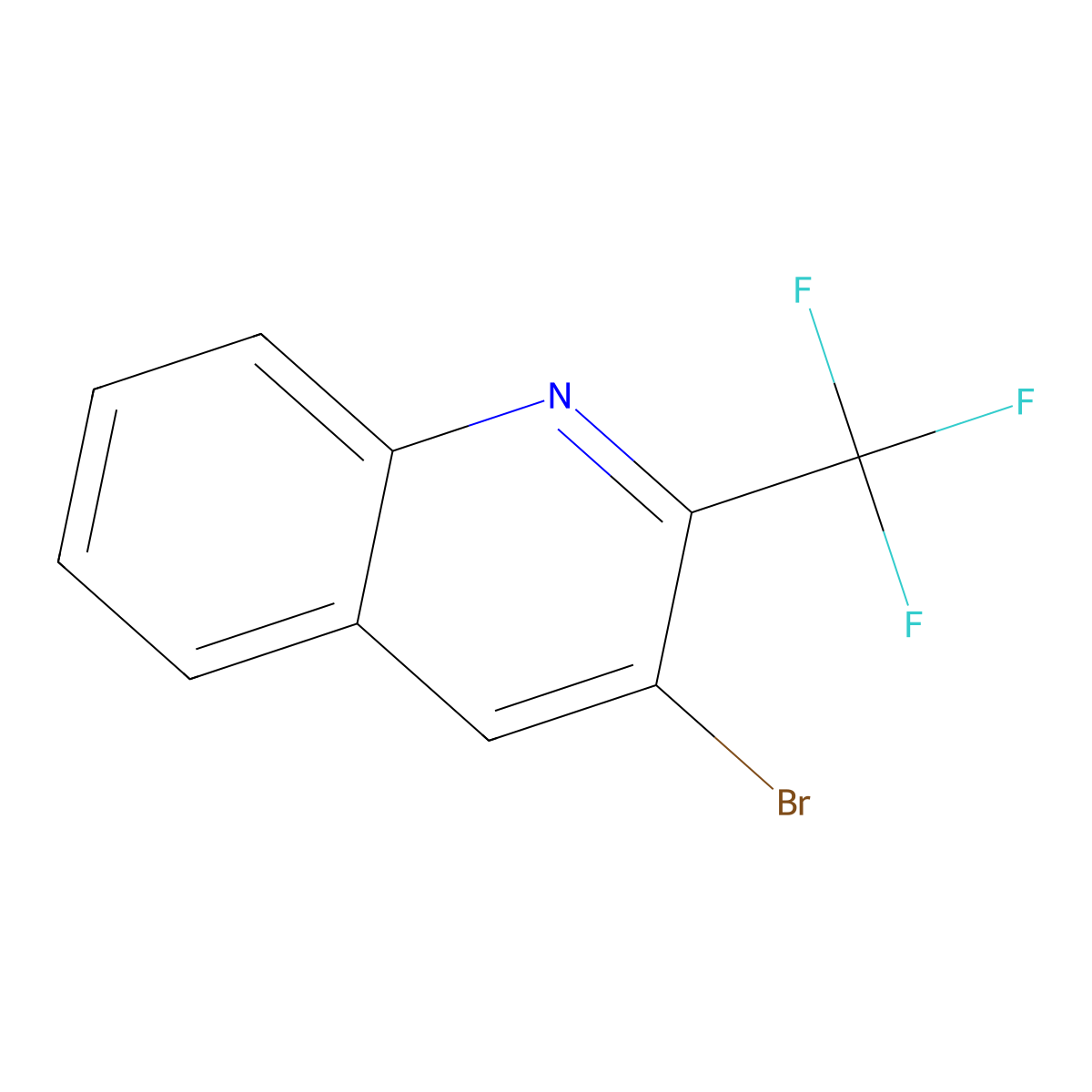 3-Bromo-2-(trifluoromethyl)quinoline molecular structure, CAS 1620749-79-2