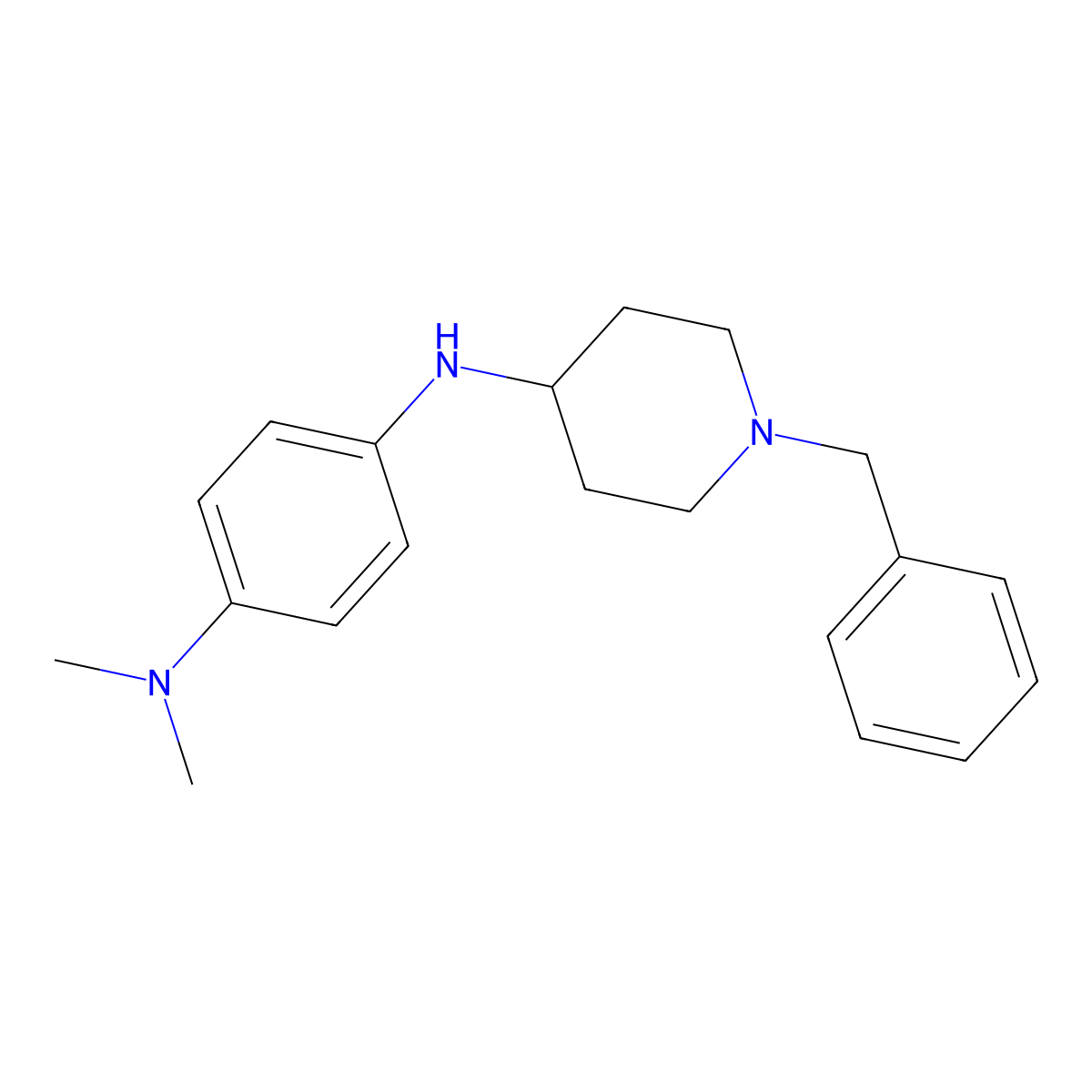 1-N-(1-benzylpiperidin-4-yl)-4-N,4-N-dimethylbenzene-1,4-diamine molecular structure, CAS 1620774-45-9