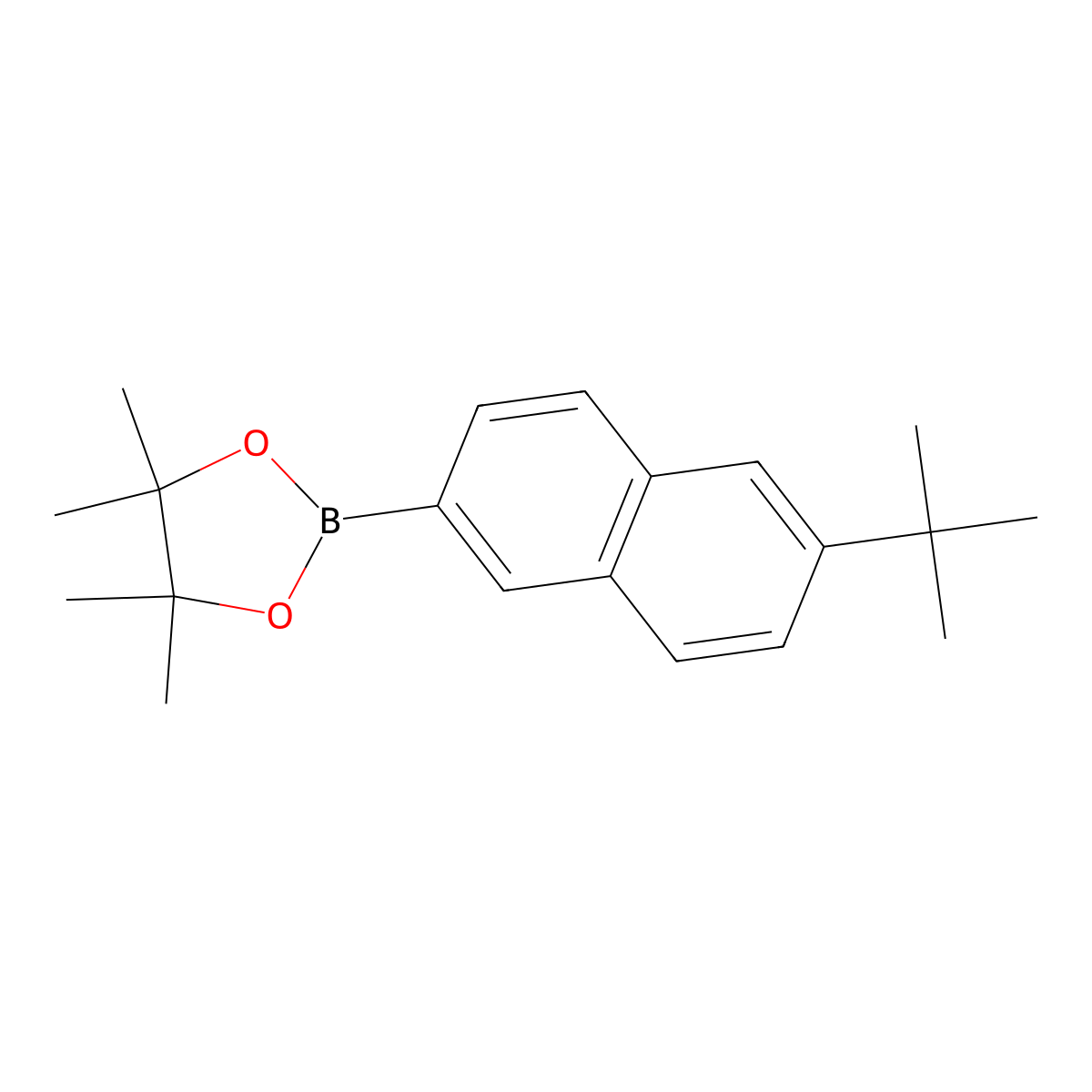 6-t-Butylnaphthalen-2-boronic acid pinacol ester molecular structure, CAS 1620789-31-2