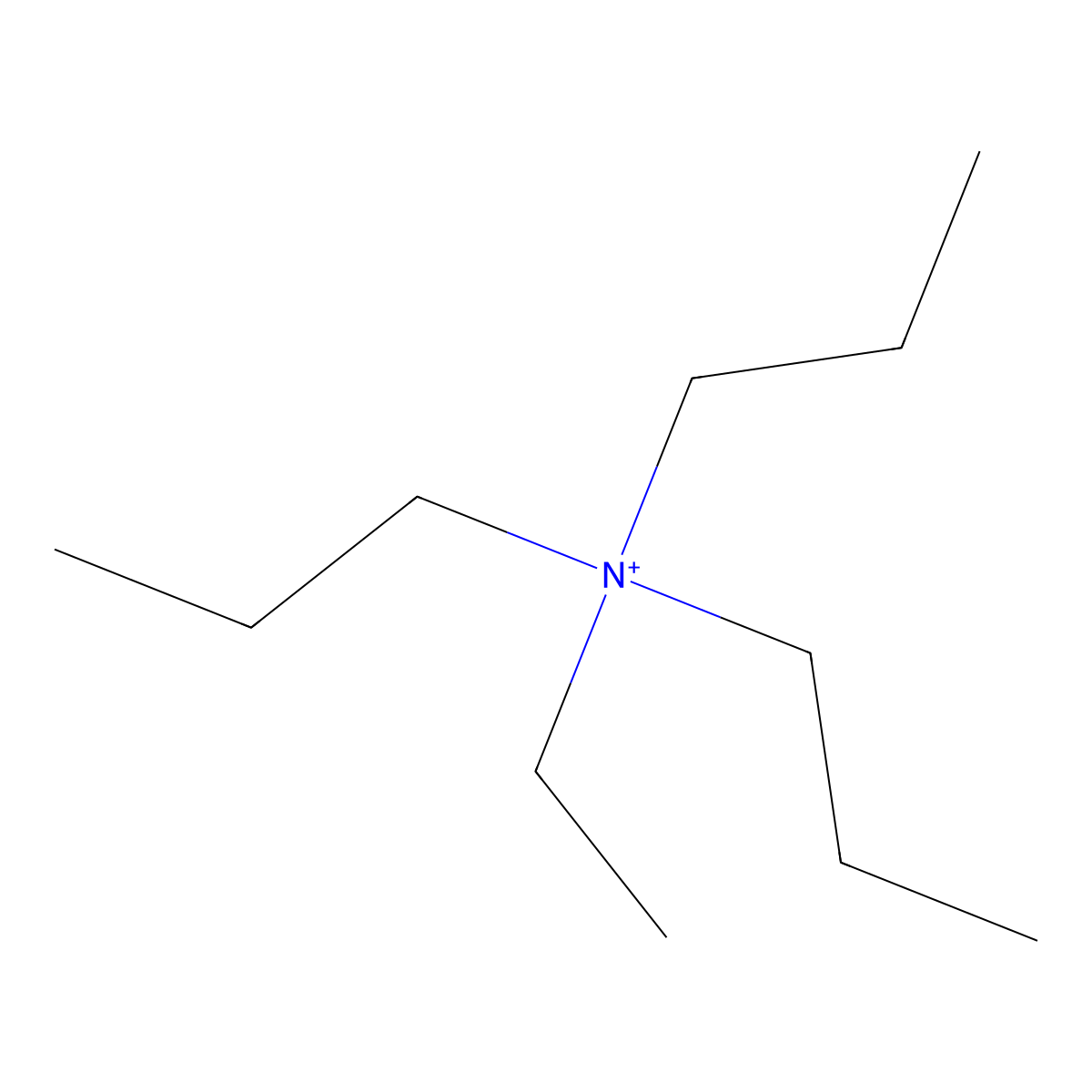 Ethyltripropylammonium molecular structure, CAS 16208-31-4