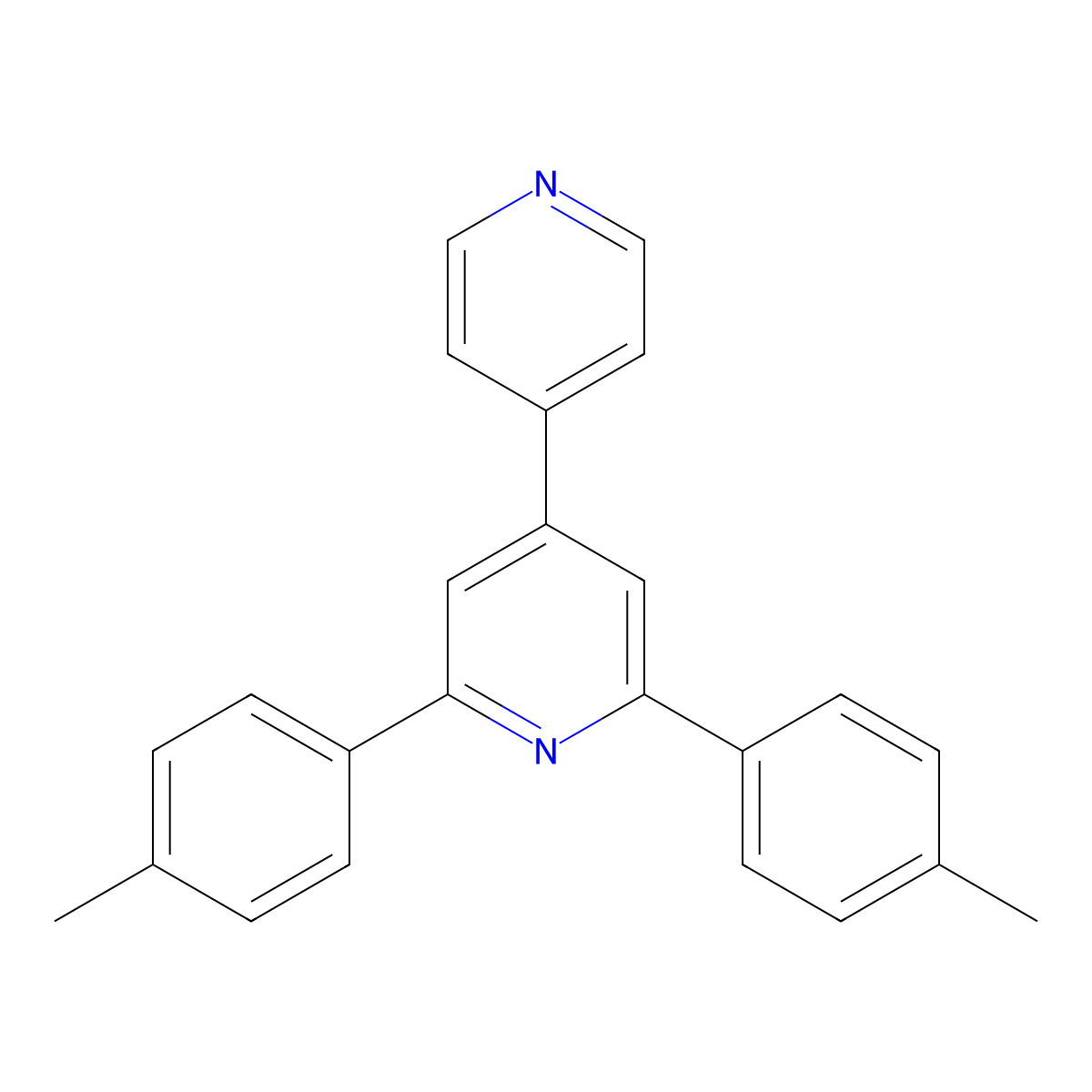 2,6-Bis(4-methylphenyl)-4,4'-bipyridine molecular structure, CAS 16208-89-2