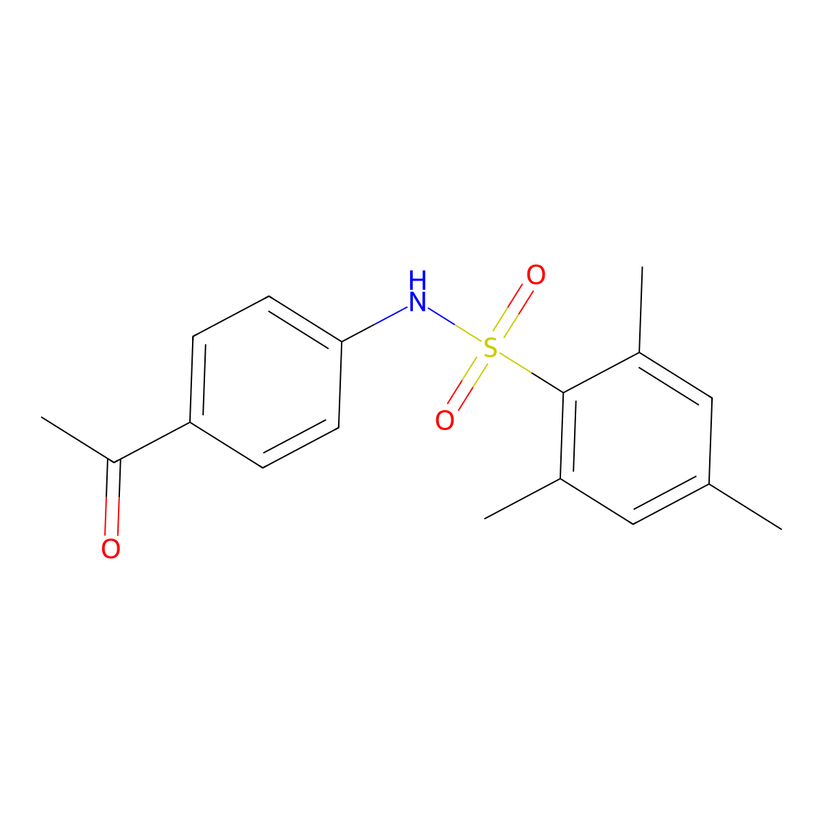 N-(4-acetylphenyl)-2,4,6-trimethylbenzenesulfonamide molecular structure, CAS 162080-97-9