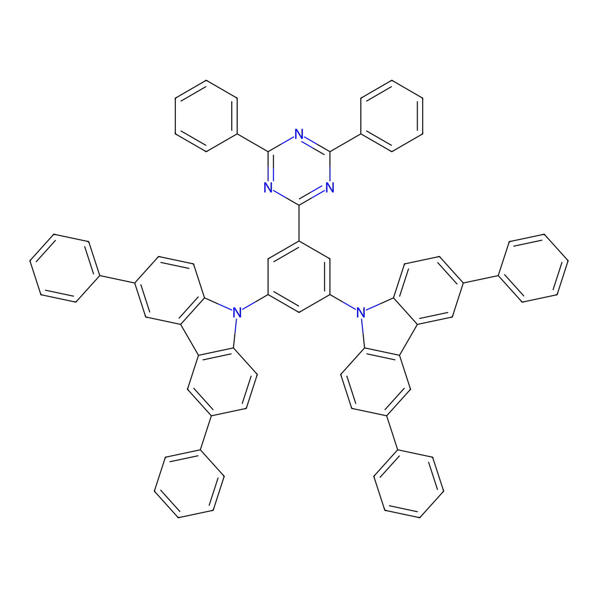 3,5-DPCzTRz molecular structure, CAS 1620808-43-6