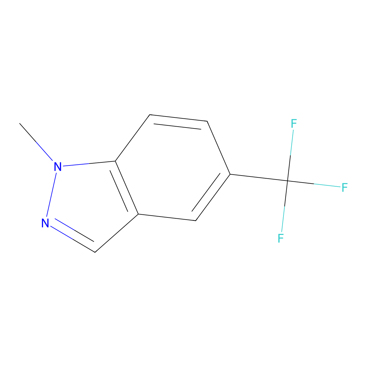 1-methyl-5-(trifluoromethyl)-1H-indazole molecular structure, CAS 1620816-86-5