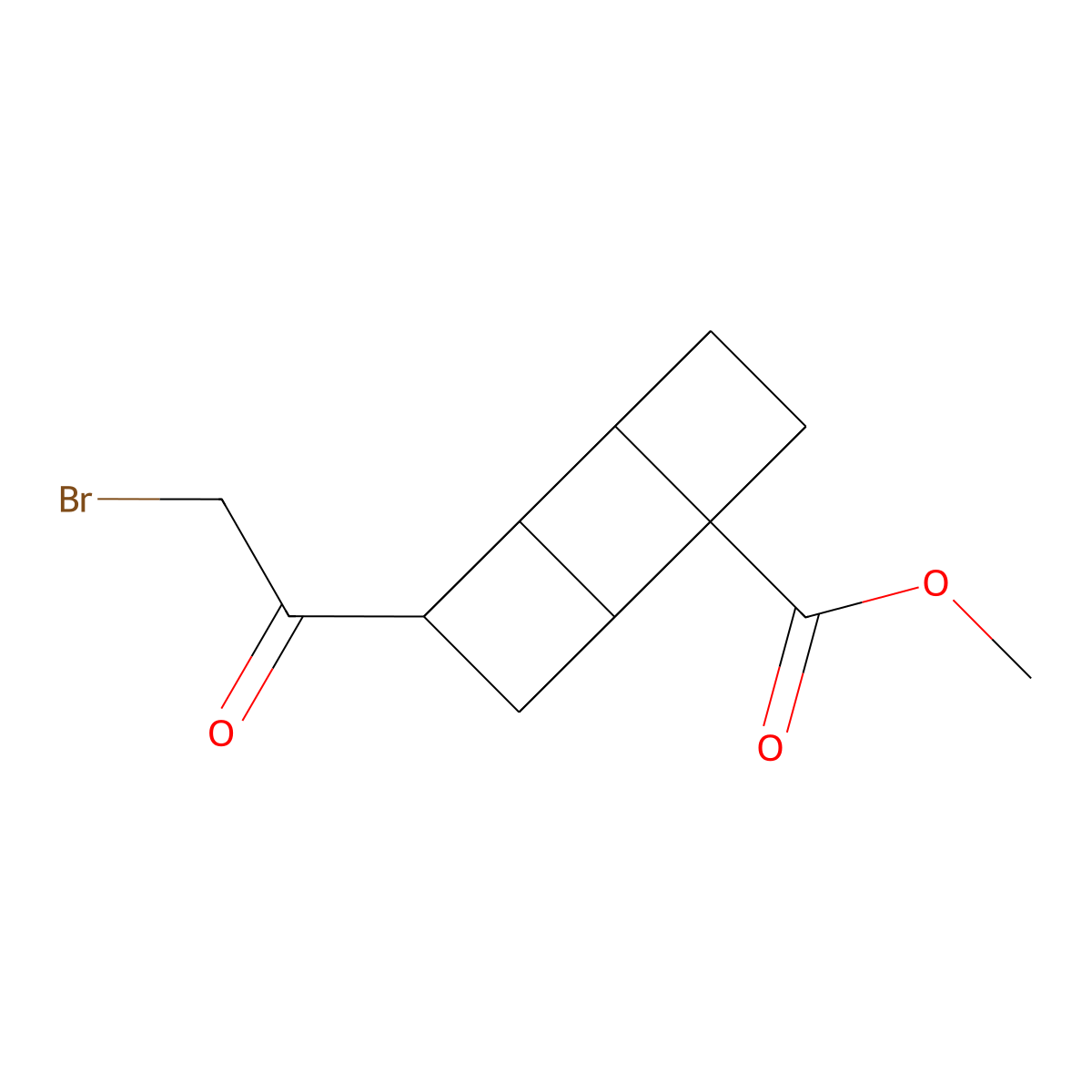 methyl (1r,2R,3r,8S)-4-(2-bromoacetyl)cubane-1-carboxylate molecular structure, CAS 1620821-67-1