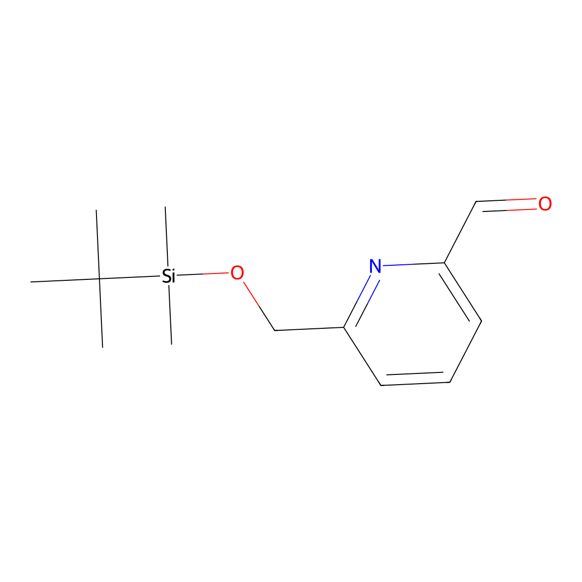 6-[(tert-Butyldimethylsilyloxy)methyl]picolinaldehyde molecular structure, CAS 162084-83-5