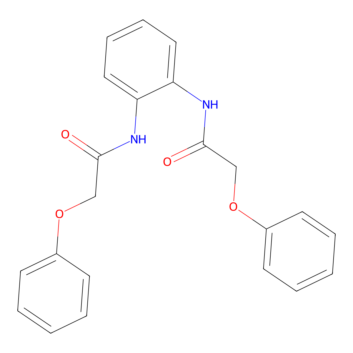 Acetamide, N,N'-1,2-phenylenebis(2-phenoxy- molecular structure, CAS 162086-14-8