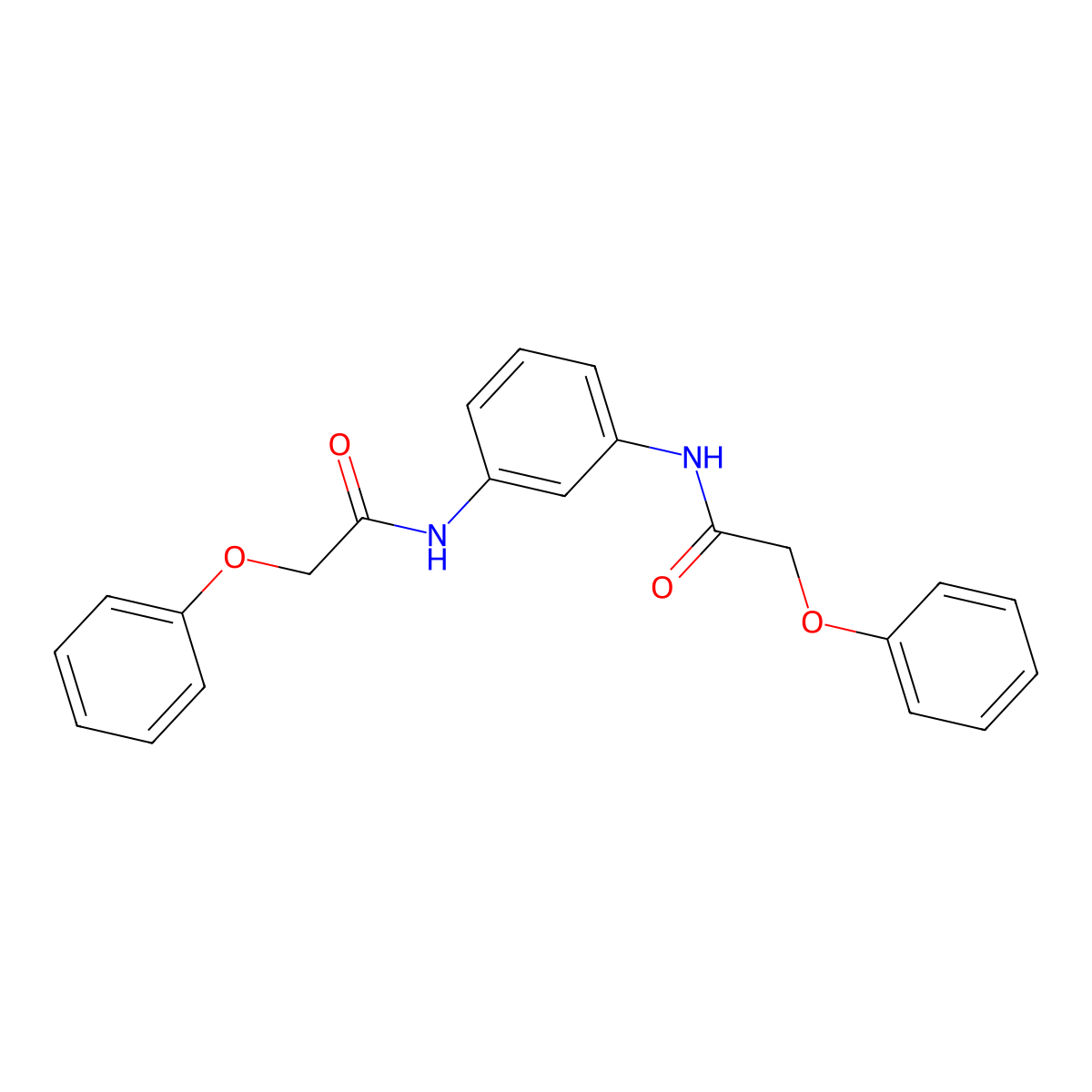 2-Phenoxy-N-[3-(2-phenoxyacetamido)phenyl]acetamide molecular structure, CAS 162086-18-2