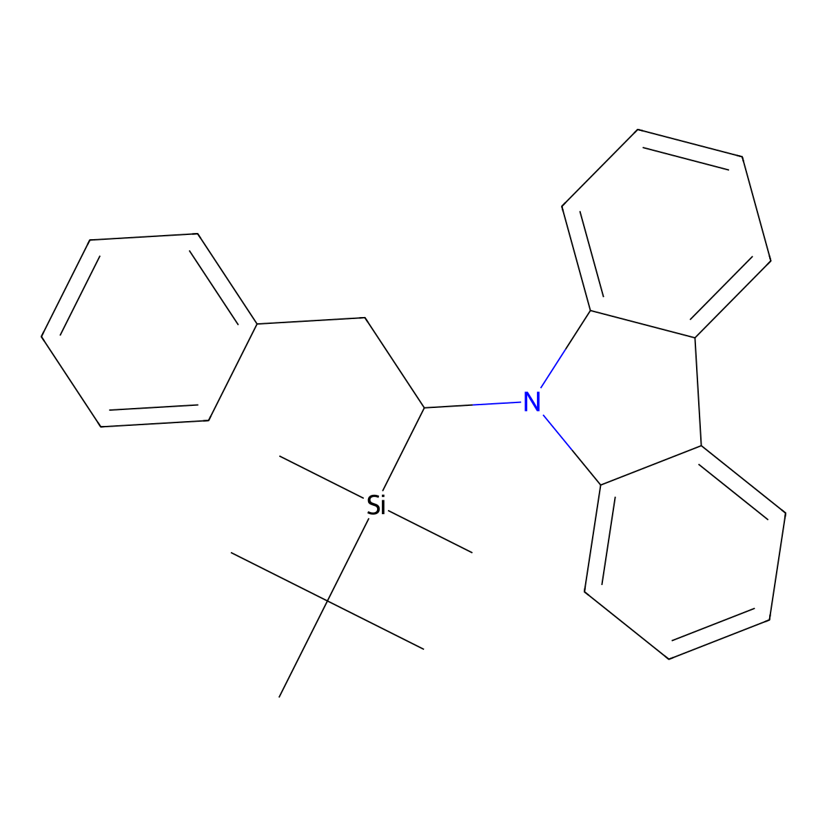 9-[1-(t-Butyldimethylsilyl)-2-phenylethyl]-9H-carbazole molecular structure, CAS 162087-97-0