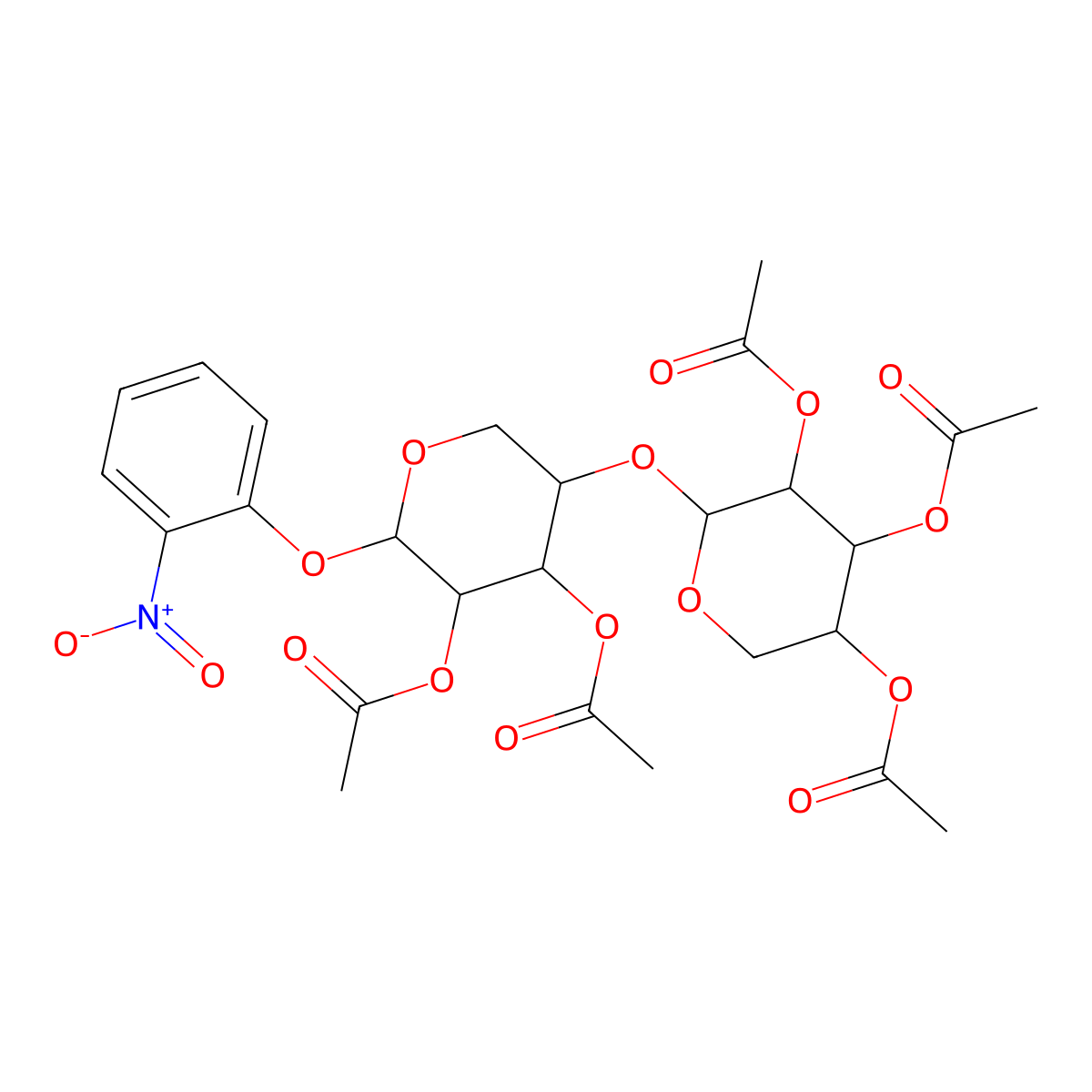 [(3R,4S,5R,6S)-4,5-diacetyloxy-6-[(3R,4S,5R,6S)-4,5-diacetyloxy-6-(2-nitrophenoxy)oxan-3-yl]oxyoxan-3-yl] acetate molecular structure, CAS 162088-92-8