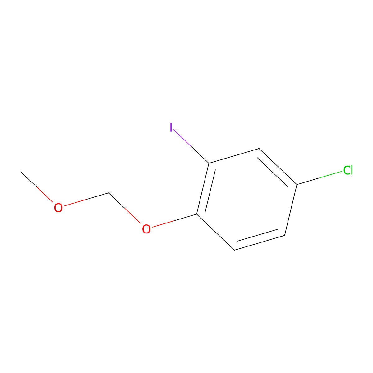 4-Chloro-2-iodo-1-(methoxymethoxy)benzene molecular structure, CAS 1620888-86-9