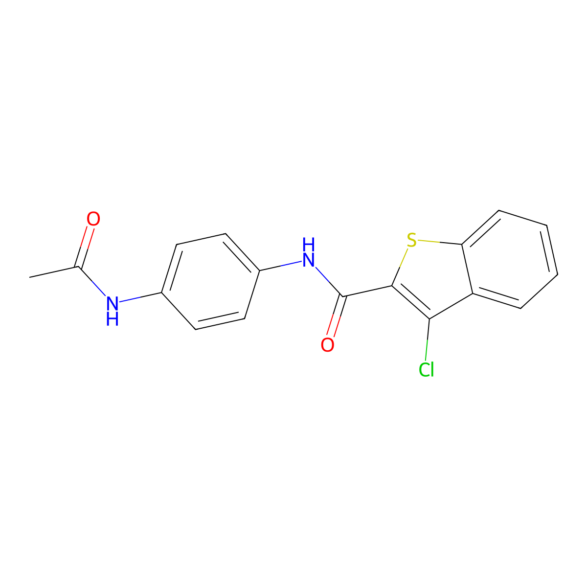 N-(4-Acetamidophenyl)-3-chlorobenzo[b]thiophene-2-carboxamide molecular structure, CAS 162090-86-0