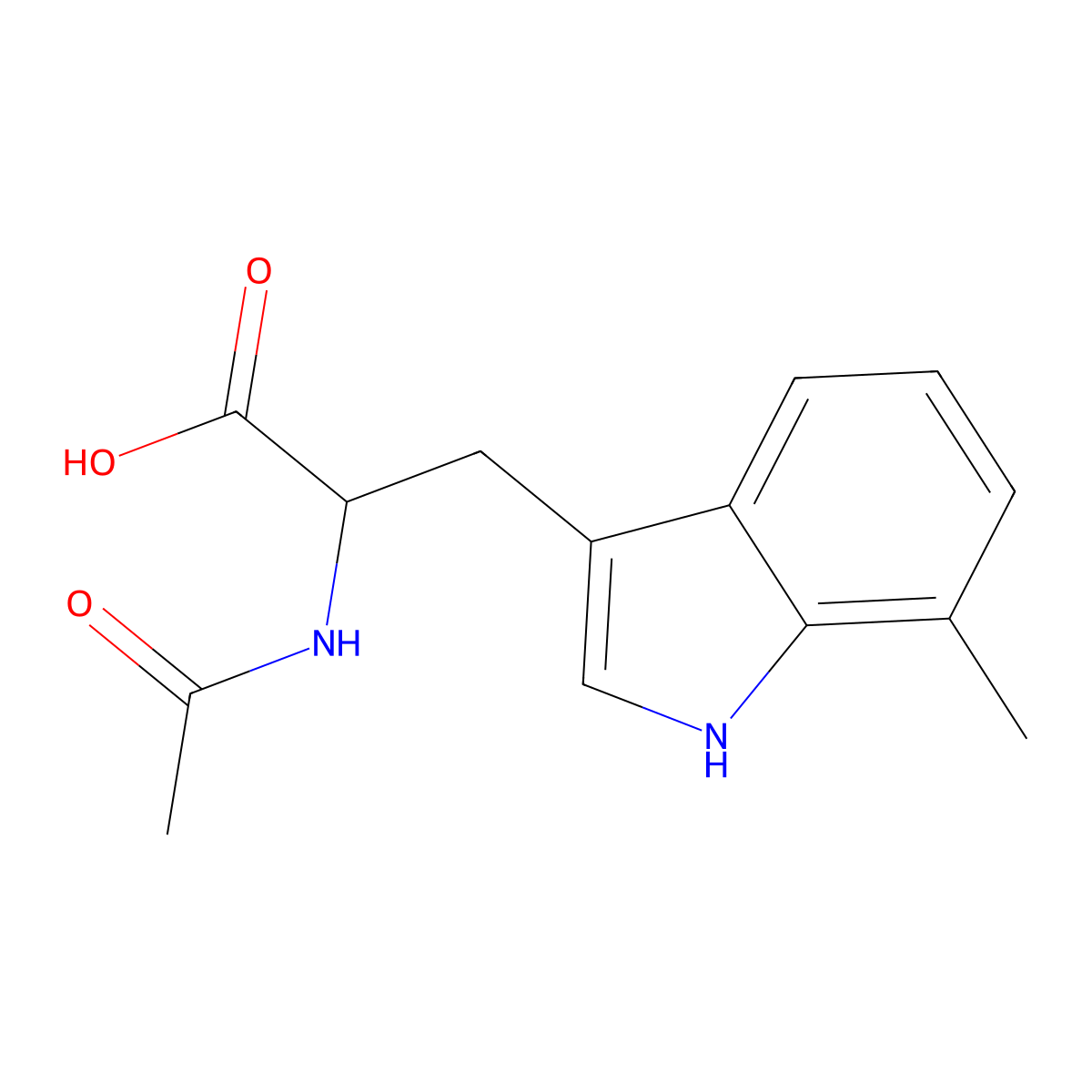 N-Acetyl-7-methyl-D-tryptophan molecular structure, CAS 1620906-24-2