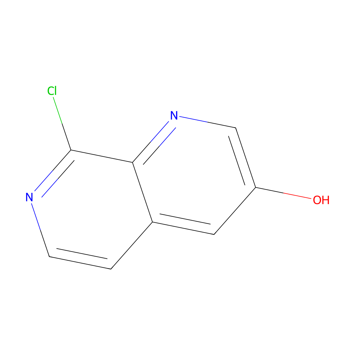 8-Chloro-1,7-naphthyridin-3-ol molecular structure, CAS 1620981-38-5