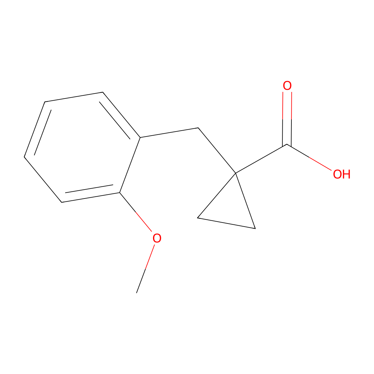 1-[(2-Methoxyphenyl)methyl]cyclopropane-1-carboxylic acid molecular structure, CAS 1621-31-4