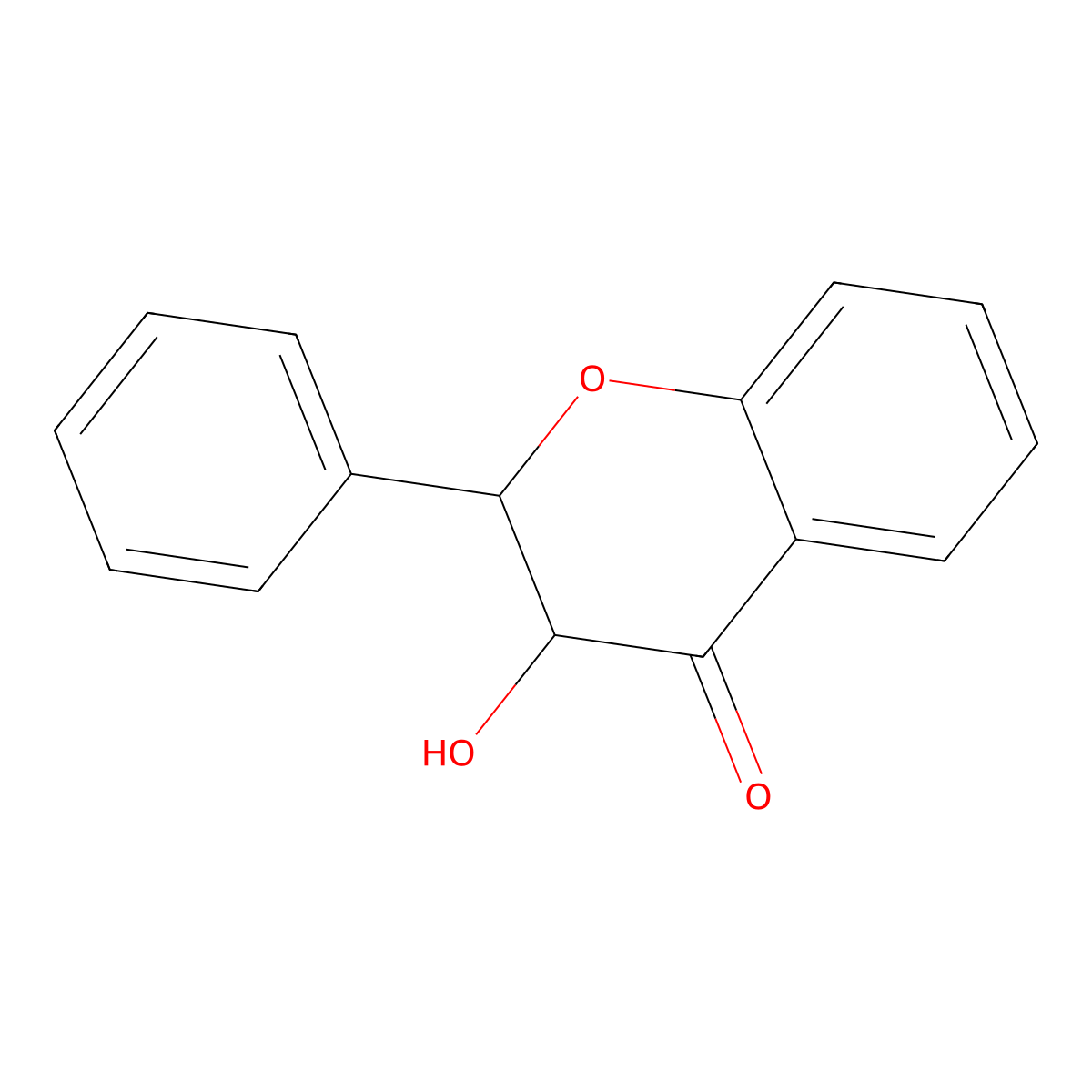 2,3-Dihydroflavon-3-ol molecular structure, CAS 1621-55-2