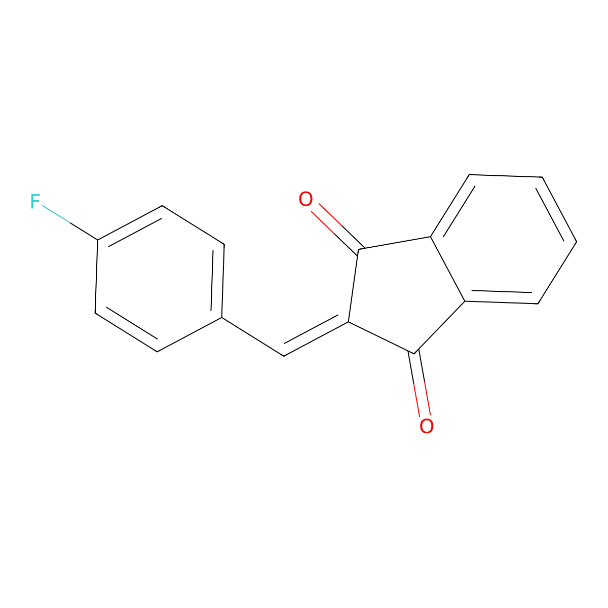 1H-Indene-1,3(2H)-dione, 2-[(4-fluorophenyl)methylene]- molecular structure, CAS 16210-64-3