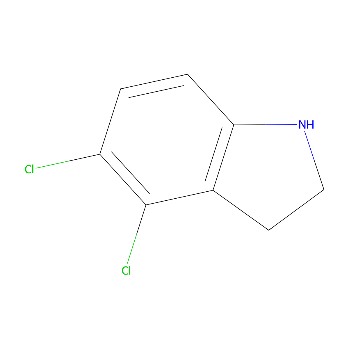 4,5-Dichloroindoline molecular structure, CAS 162100-51-8