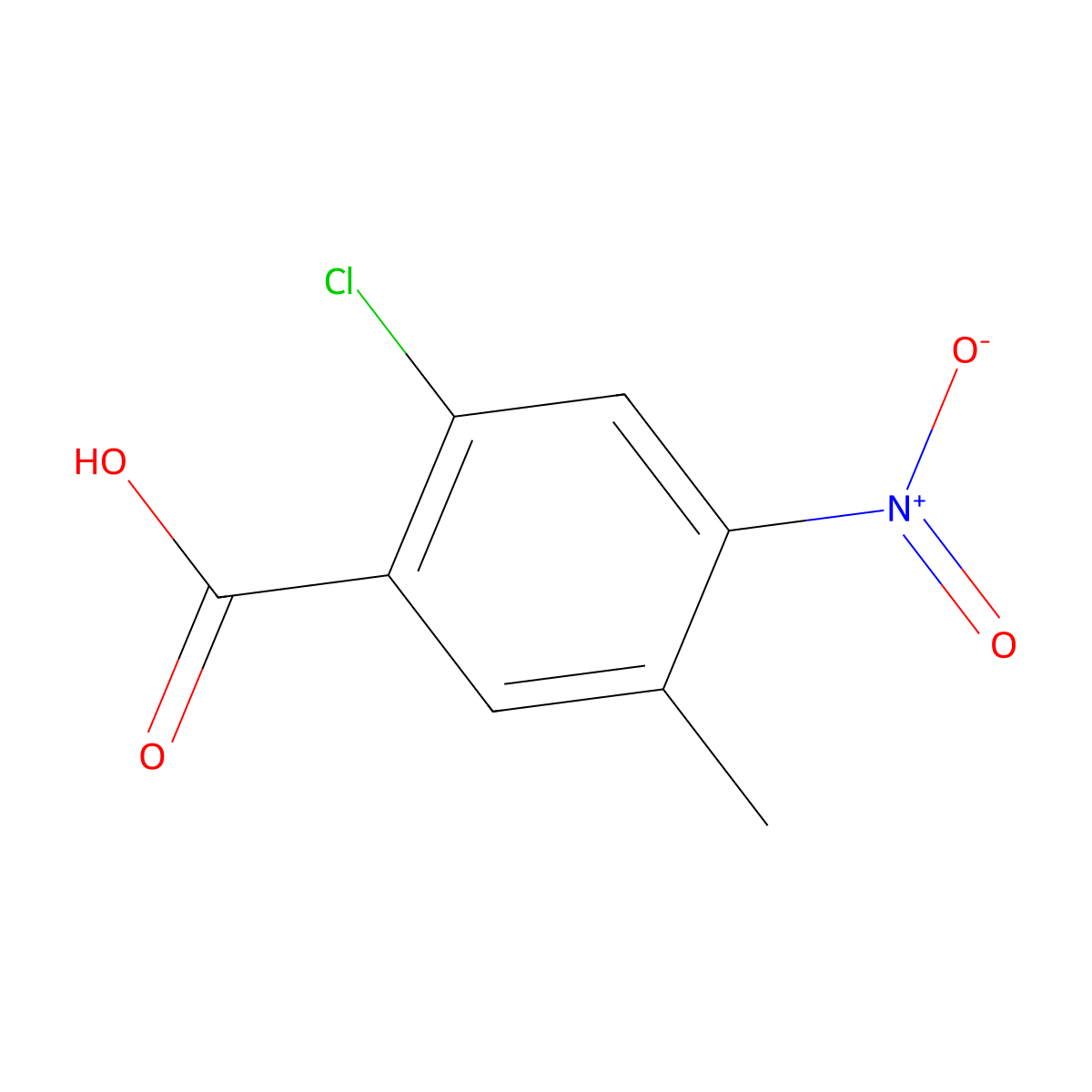 2-Chloro-5-methyl-4-nitrobenzoic Acid molecular structure, CAS 162100-82-5