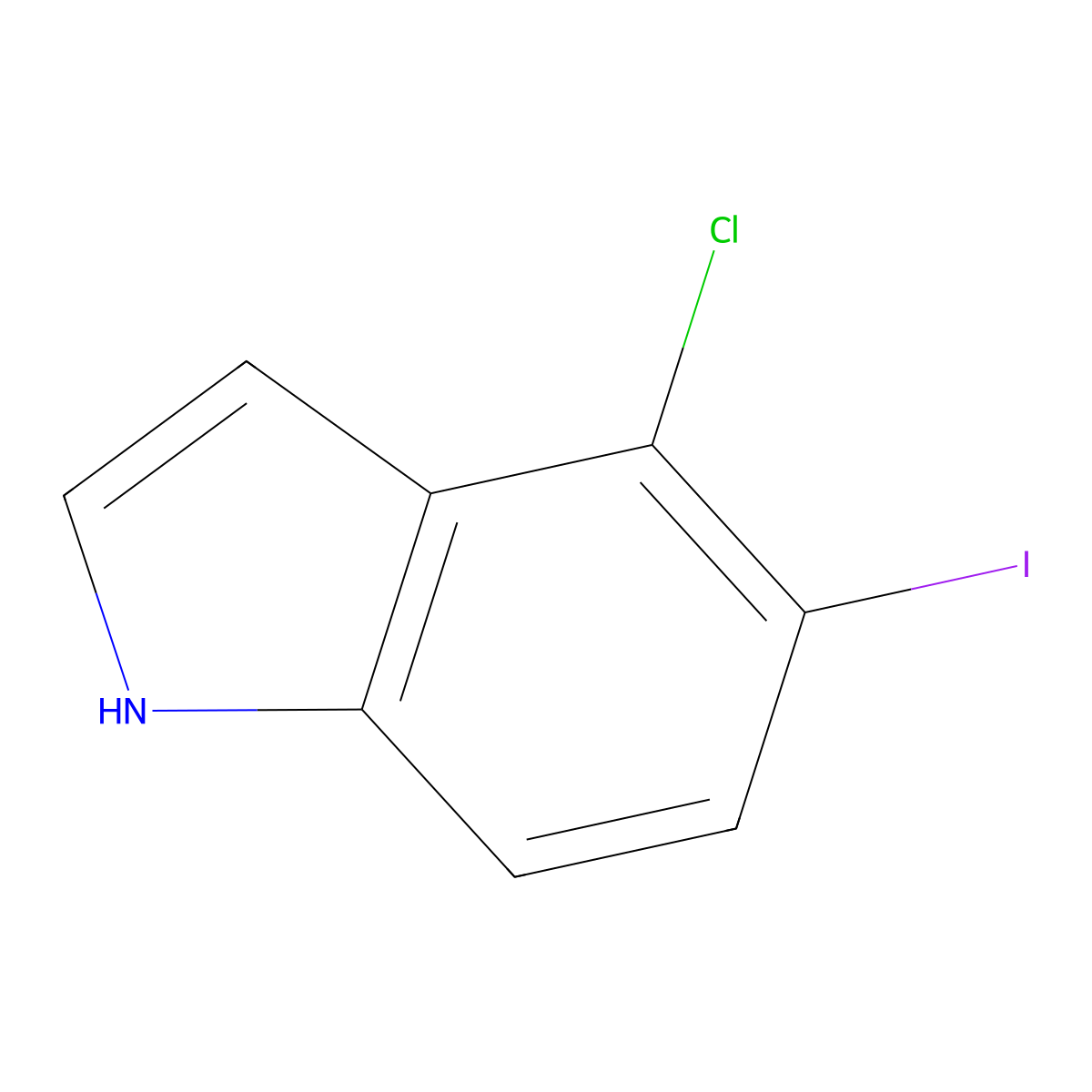 4-chloro-5-iodo-1H-indole molecular structure, CAS 162101-05-5