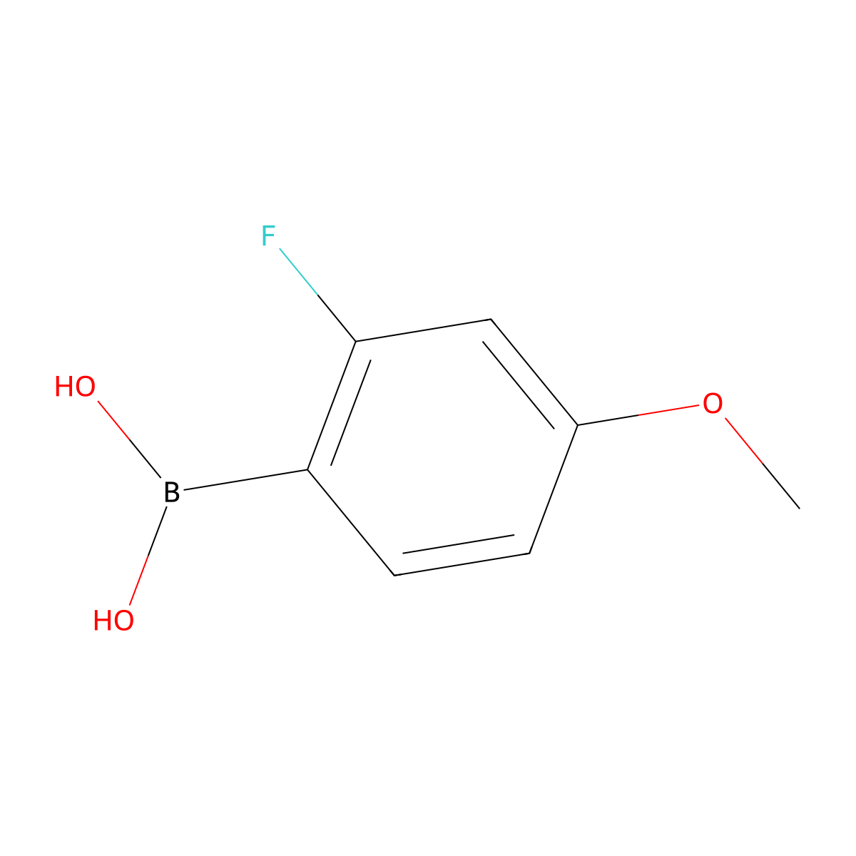 (2-Fluoro-4-methoxyphenyl)boronic acid molecular structure, CAS 162101-31-7