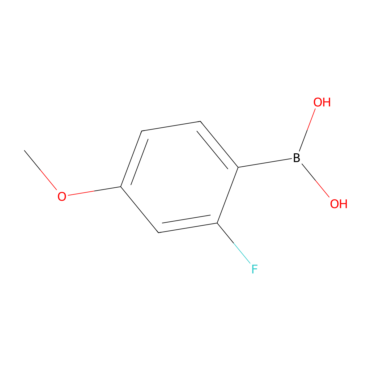 (2-Fluoro-4-methoxyphenyl)boronic acid molecular structure, CAS 162101-31-7