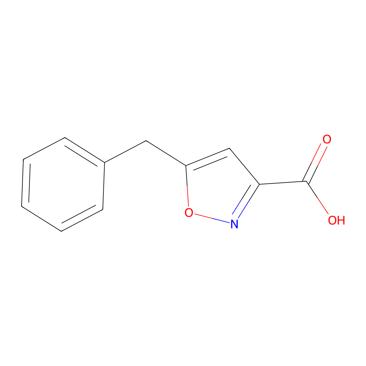 5-Benzyl-1,2-oxazole-3-carboxylic acid molecular structure, CAS 1621018-32-3
