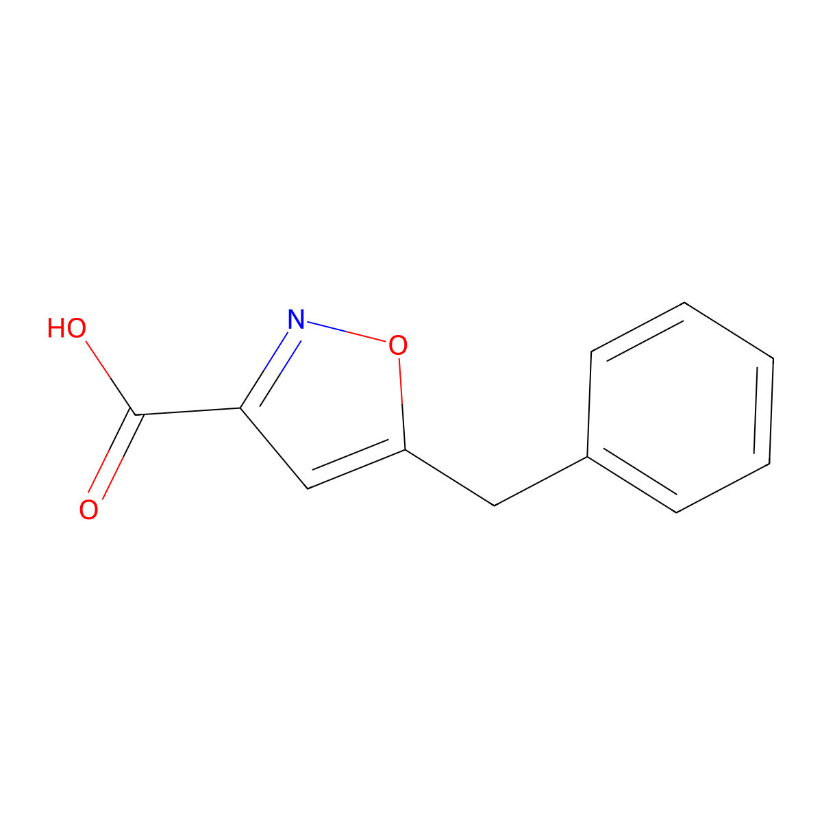 5-Benzyl-1,2-oxazole-3-carboxylic acid molecular structure, CAS 1621018-32-3