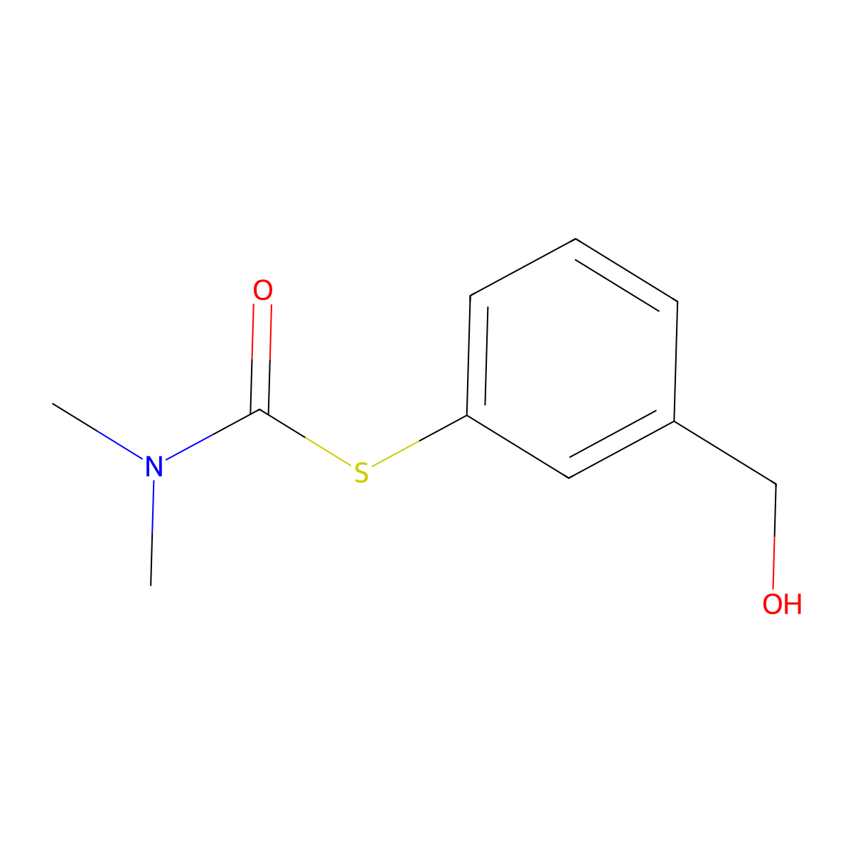 1-{[3-(hydroxymethyl)phenyl]sulfanyl}-N,N-dimethylformamide molecular structure, CAS 162107-06-4