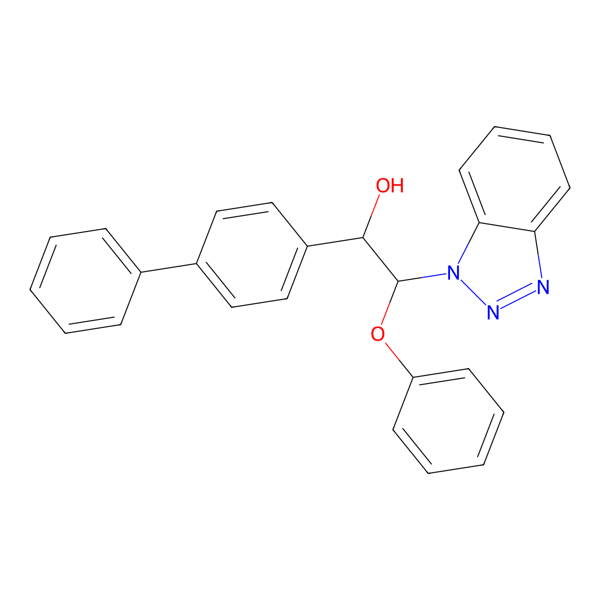 2-(1H-1,2,3-Benzotriazol-1-yl)-2-phenoxy-1-(4-phenylphenyl)ethan-1-ol molecular structure, CAS 162107-43-9