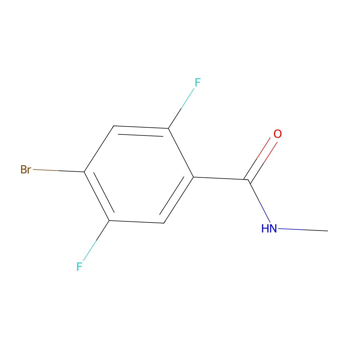 4-bromo-2,5-difluoro-N-methylbenzamide molecular structure, CAS 1621165-12-5