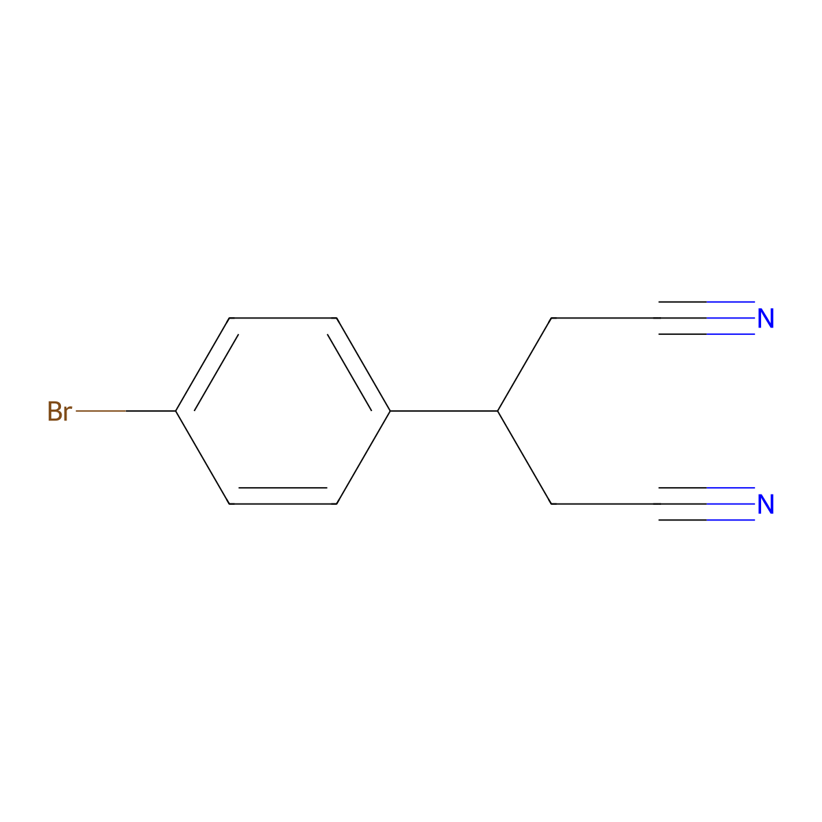 3-(4-Bromophenyl)pentanedinitrile molecular structure, CAS 1621171-15-0