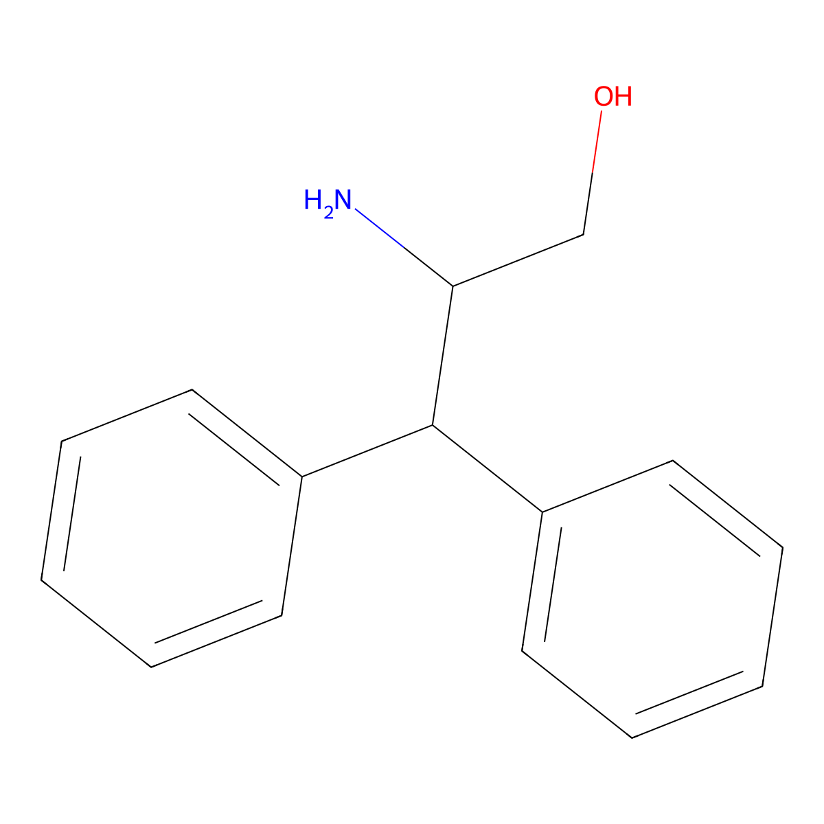 (S)-2-Amino-3,3-diphenylpropan-1-ol molecular structure, CAS 162118-01-6