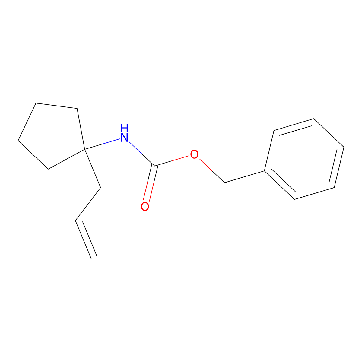 benzyl N-[1-(prop-2-en-1-yl)cyclopentyl]carbamate molecular structure, CAS 1621185-34-9