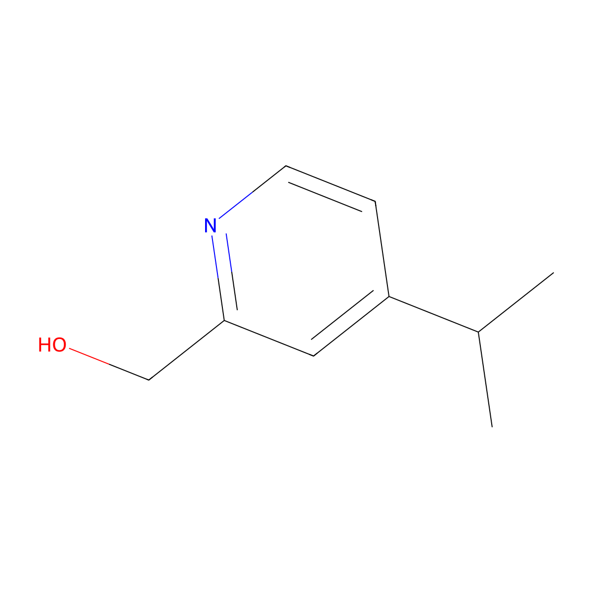 (4-Isopropylpyridin-2-yl)methanol molecular structure, CAS 1621225-00-0