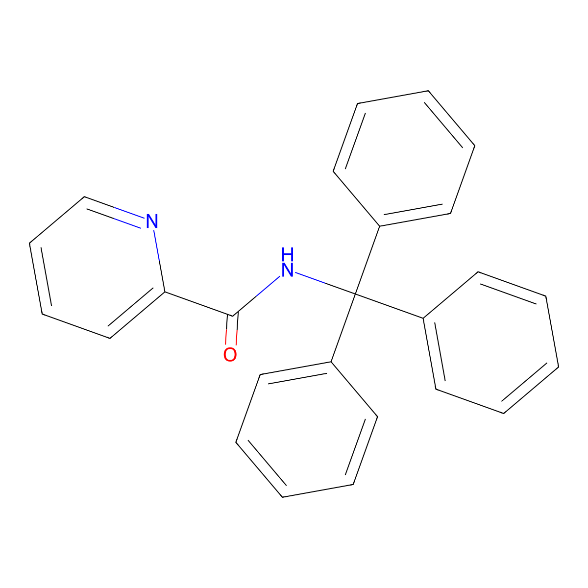 N-(Triphenylmethyl)-2-pyridinecarboxamide molecular structure, CAS 1621274-04-1
