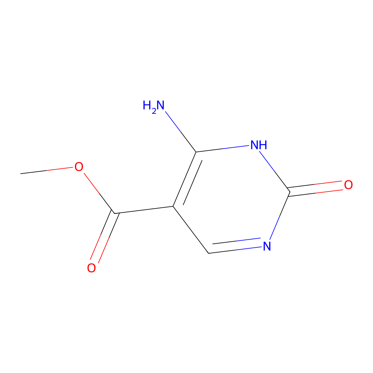 Methyl 4-amino-2-hydroxypyrimidine-5-carboxylate molecular structure, CAS 162129-70-6