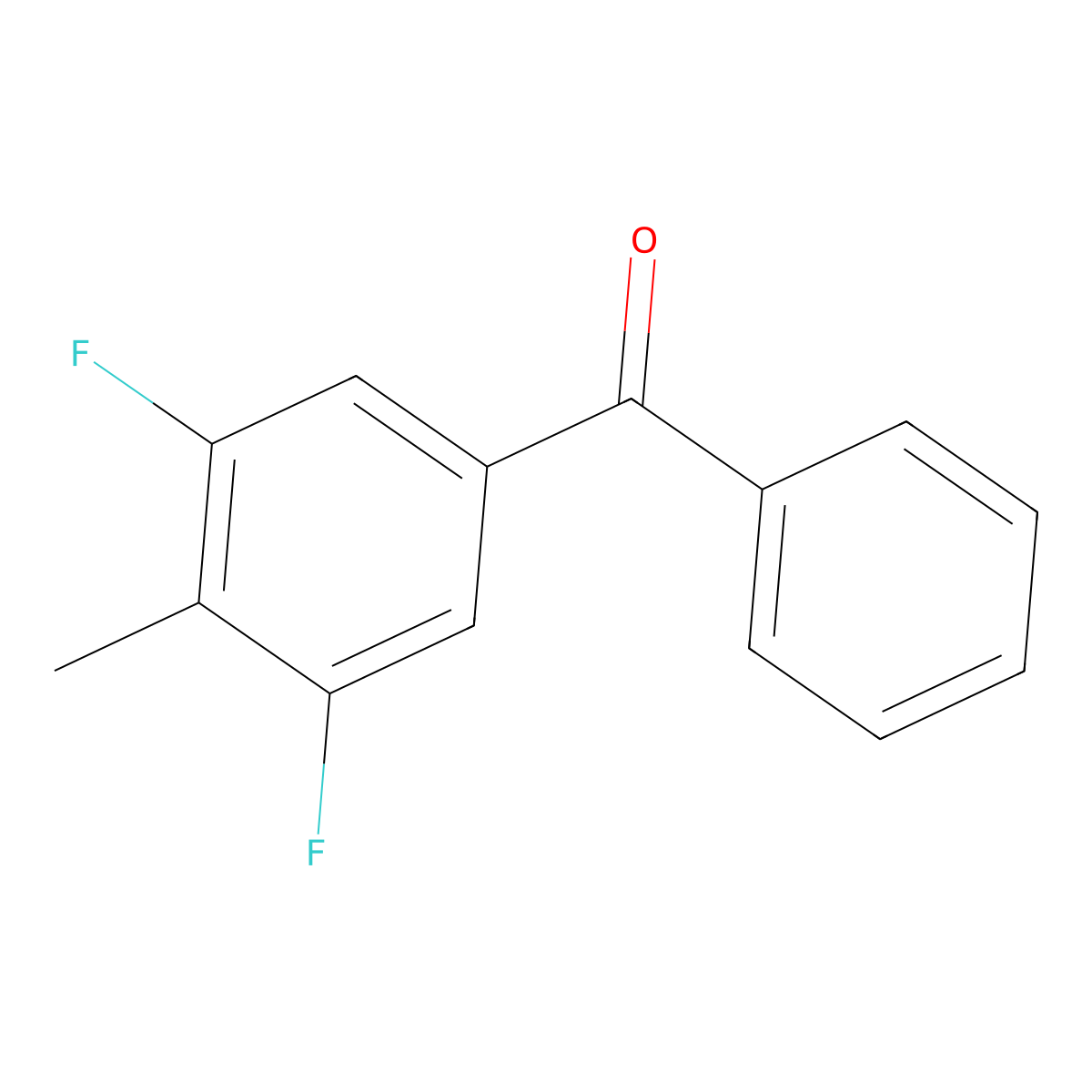 (3,5-Difluoro-4-methylphenyl)phenylmethanone molecular structure, CAS 1621322-35-7