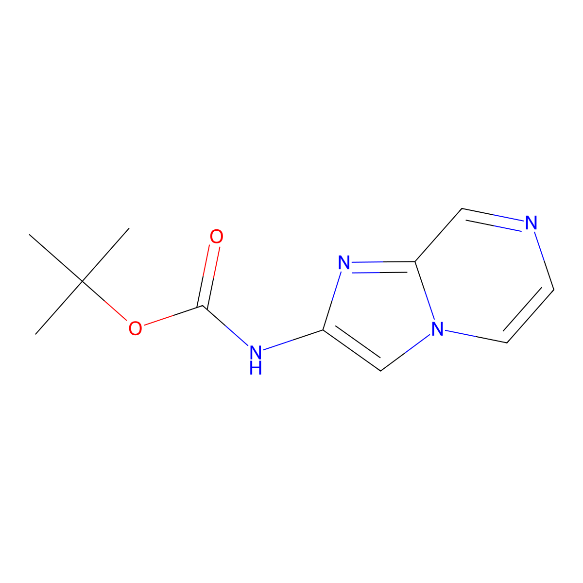 Tert-butyl imidazo[1,2-A]pyrazin-2-ylcarbamate molecular structure, CAS 1621324-21-7