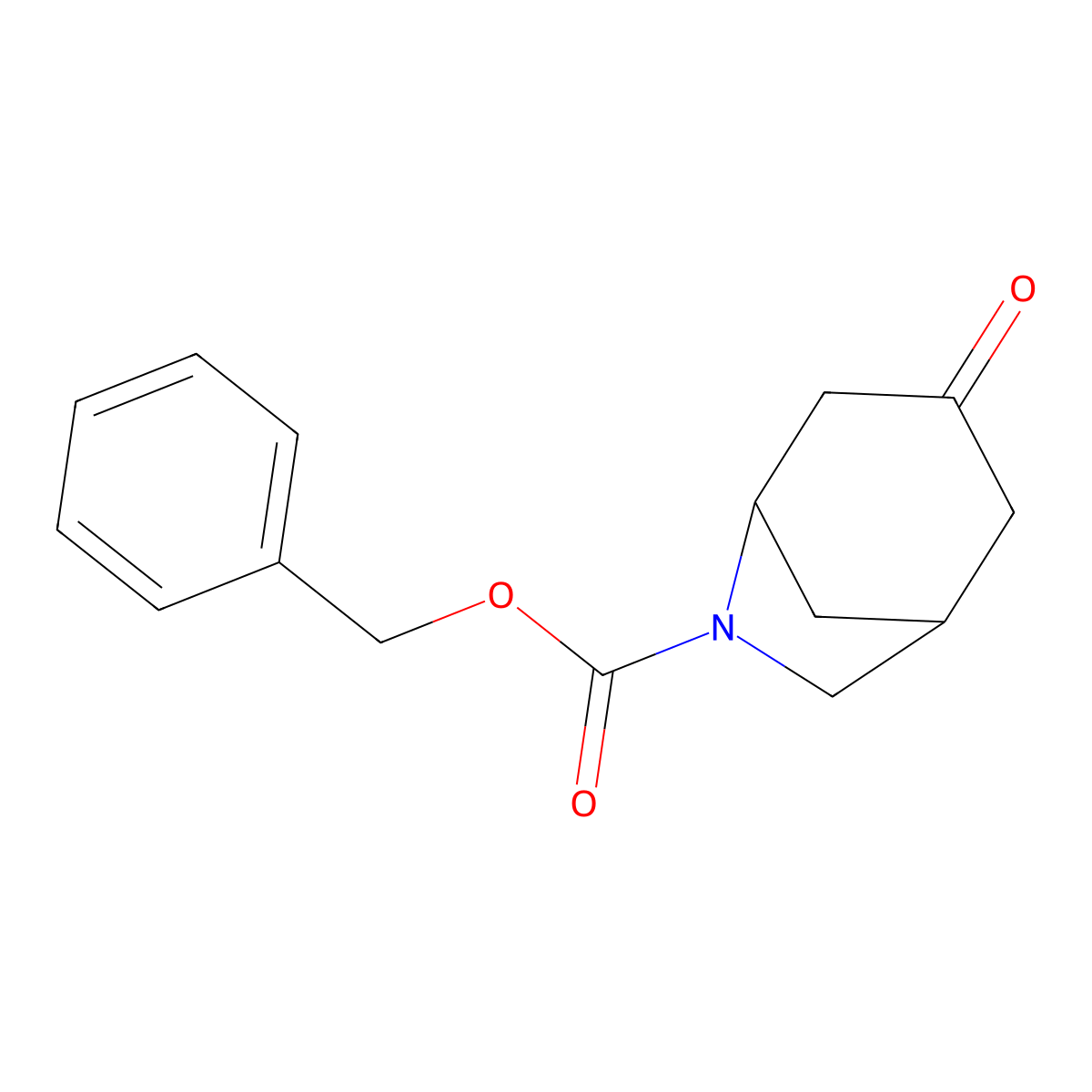 Benzyl 3-oxo-6-azabicyclo[3.2.1]octane-6-carboxylate molecular structure, CAS 162133-41-7
