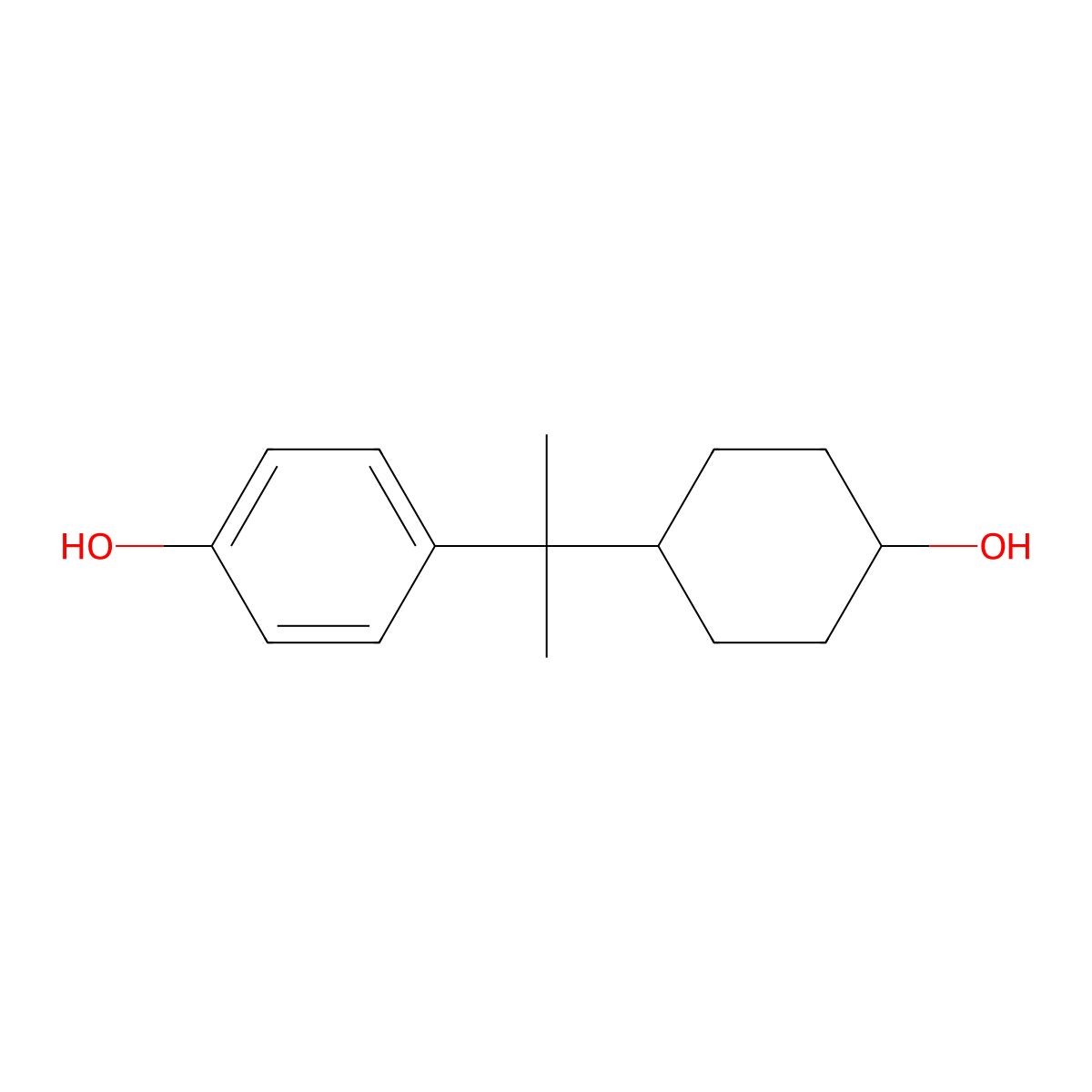 4-[1-(4-Hydroxycyclohexyl)-1-methylethyl]phenol molecular structure, CAS 162133-59-7