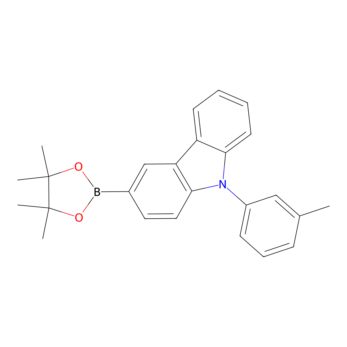3-(4,4,5,5-Tetramethyl-1,3,2-dioxaborolan-2-yl)-9-(m-tolyl)-9H-carbazole molecular structure, CAS 1621347-92-9