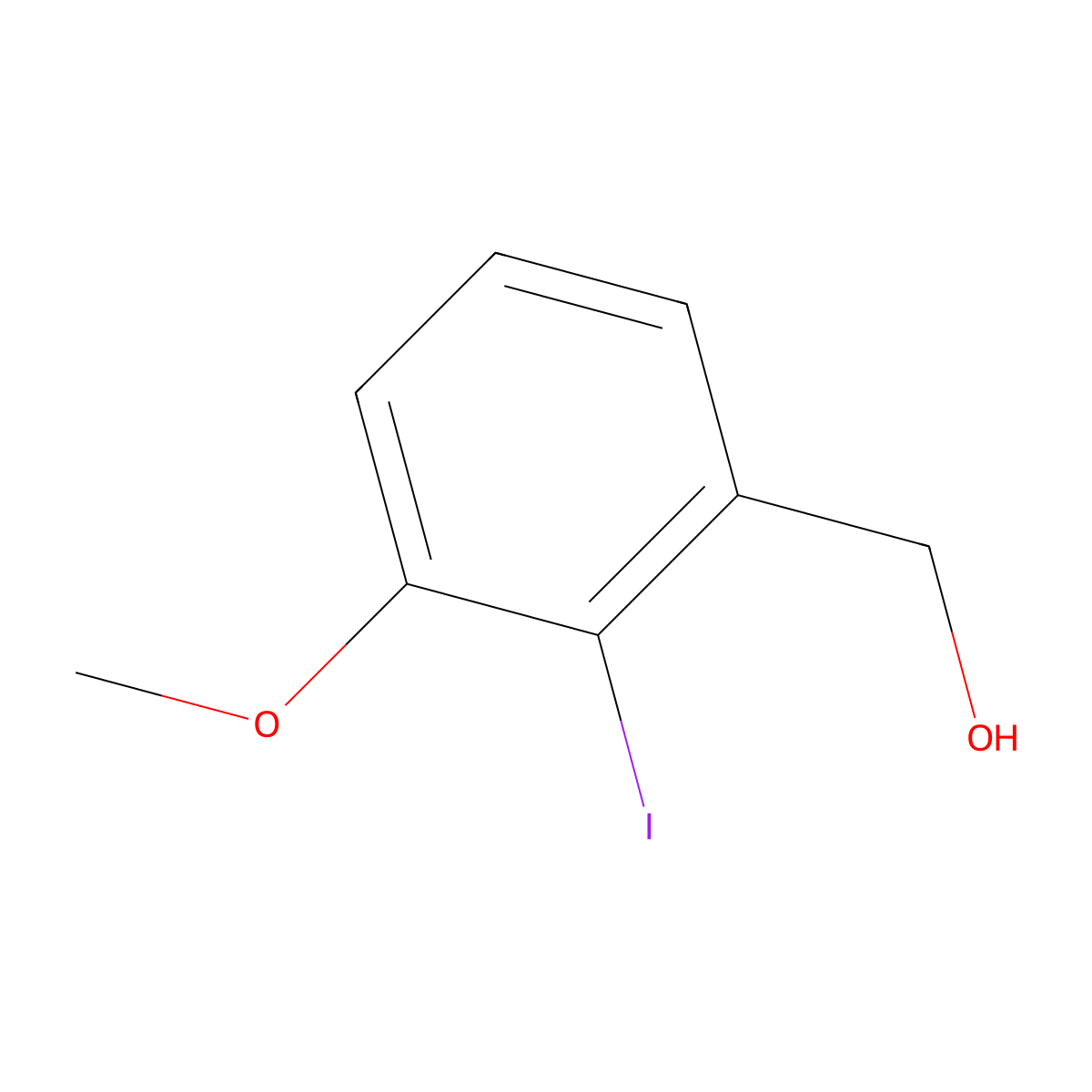 (2-Iodo-3-methoxyphenyl)methanol molecular structure, CAS 162136-06-3