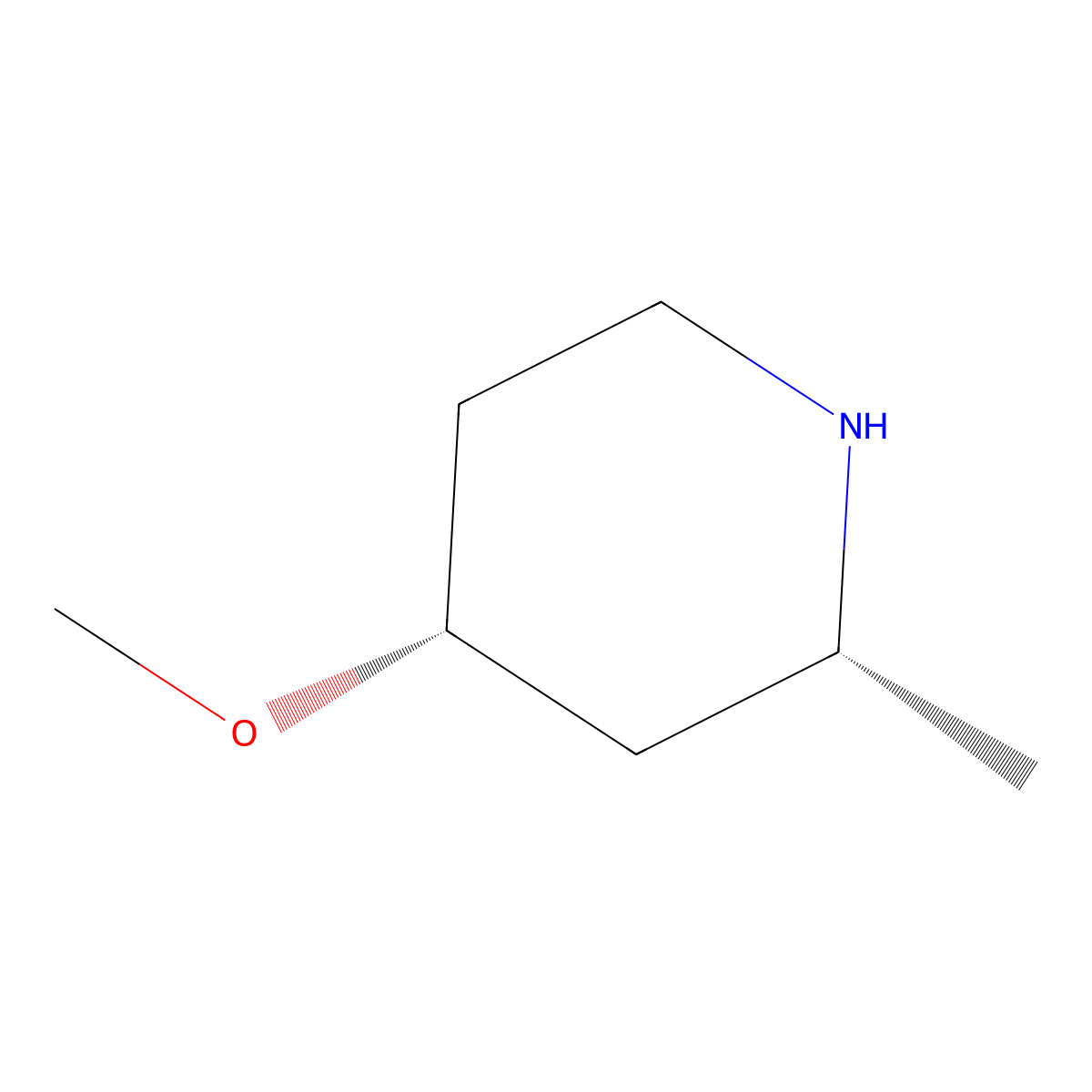 (2R,4R)-4-methoxy-2-methylpiperidine molecular structure, CAS 1621364-18-8