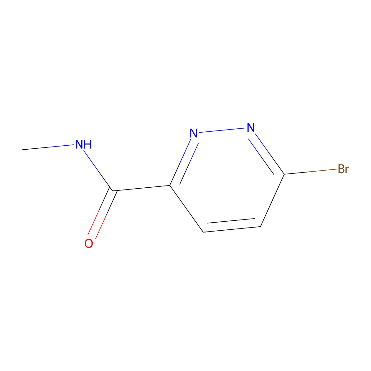 6-Bromo-N-methylpyridazine-3-carboxamide molecular structure, CAS 1621367-90-5