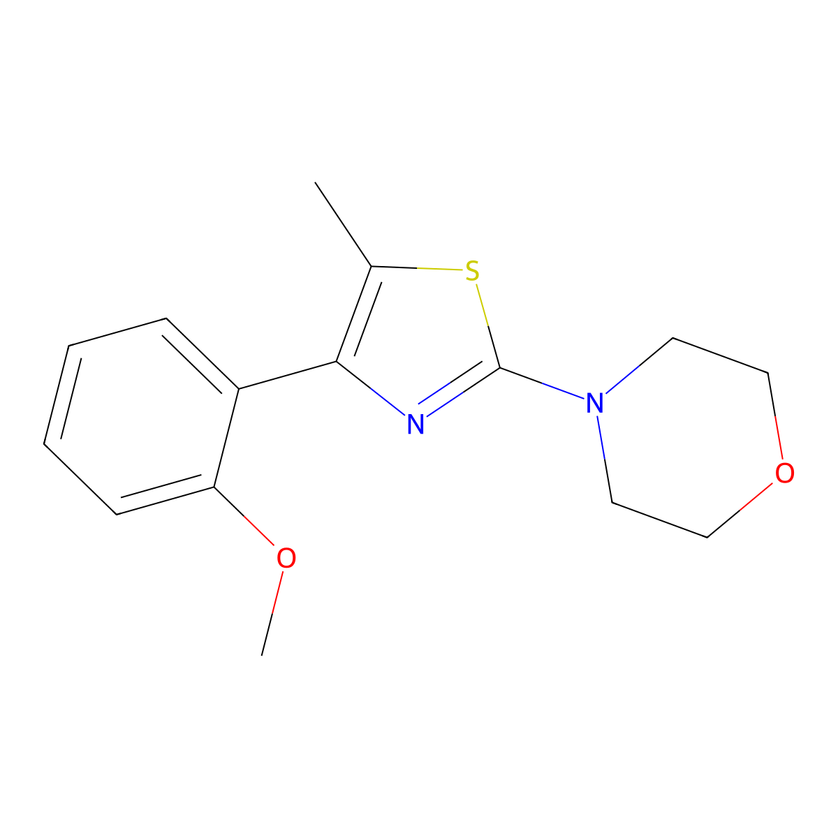 4-[4-(2-Methoxyphenyl)-5-methyl-1,3-thiazol-2-yl]morpholine molecular structure, CAS 1621375-63-0