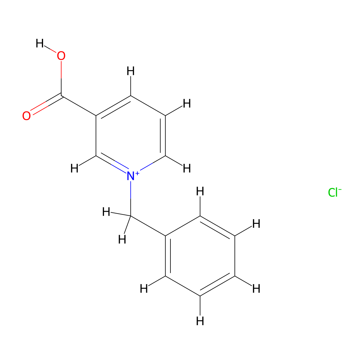 1-Benzyl-3-carboxypyridinium chloride molecular structure, CAS 16214-98-5