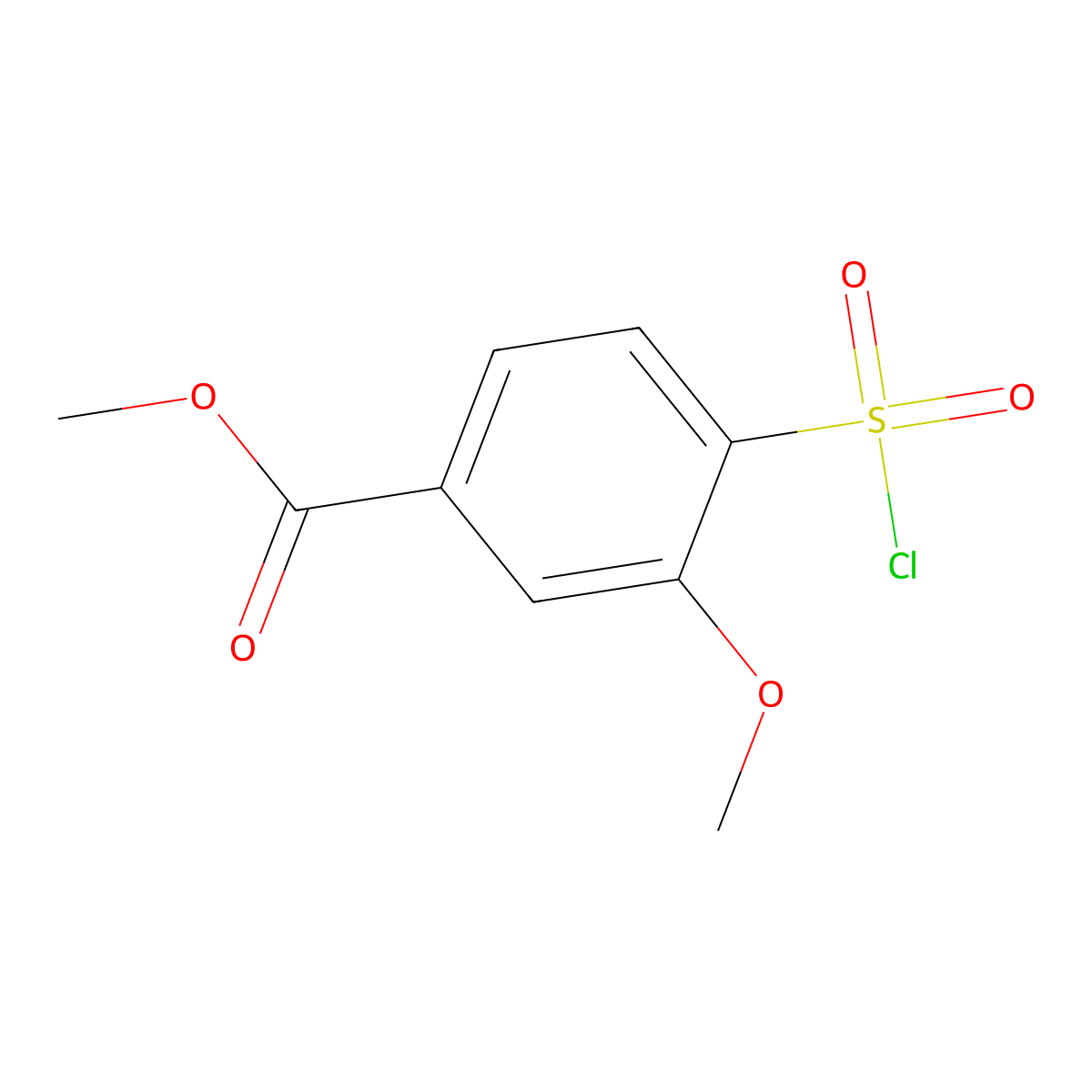 Methyl 4-(chlorosulfonyl)-3-methoxybenzoate molecular structure, CAS 162141-56-2